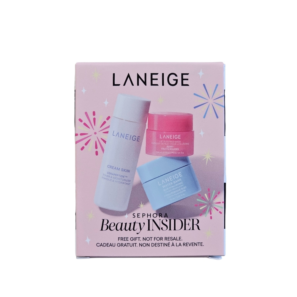 Laneige Sephora Beauty Insider 3-Piece Gift Set Water Bank Cream Skin Lip Mask